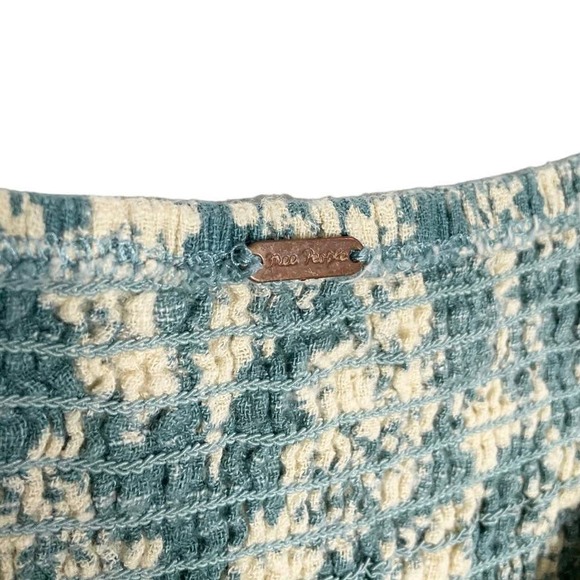 Free People Ellie Floral Print Gauze Midi Dress In Soft Seafoam Small - Picture 5 of 7